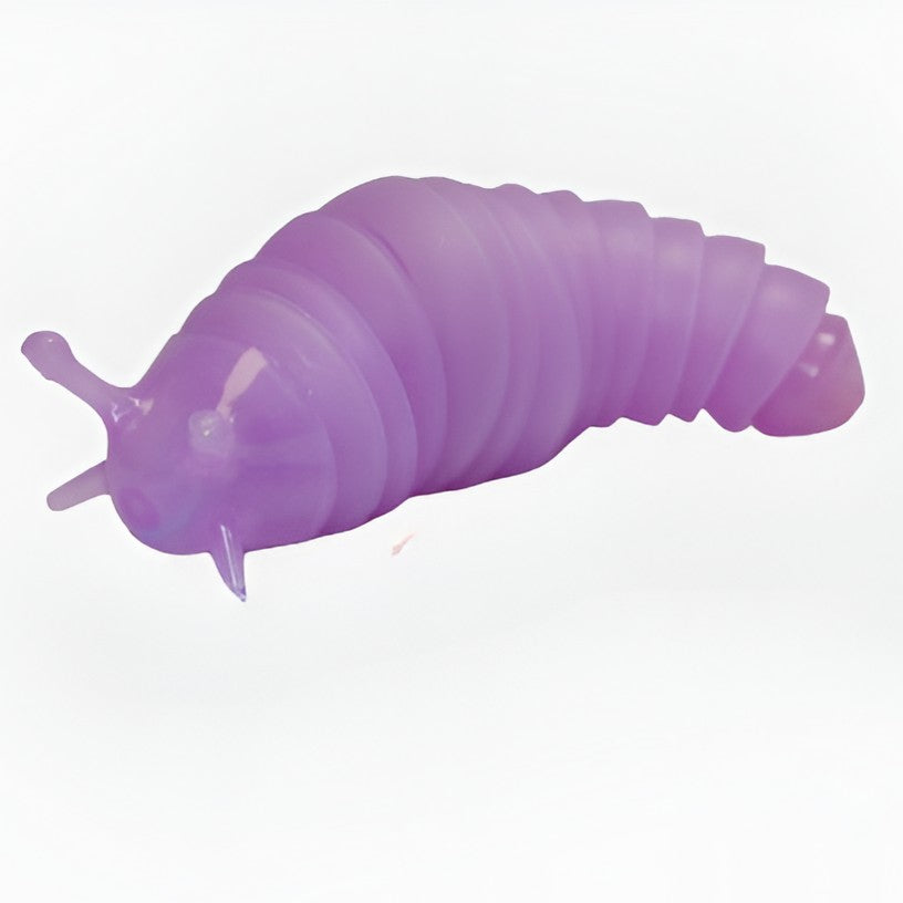 Jucarie Senzoriala Antistres, Omida Curcubeu Flexibila 360 Grade, Plastic Non-Toxic, 11 cm, Mov