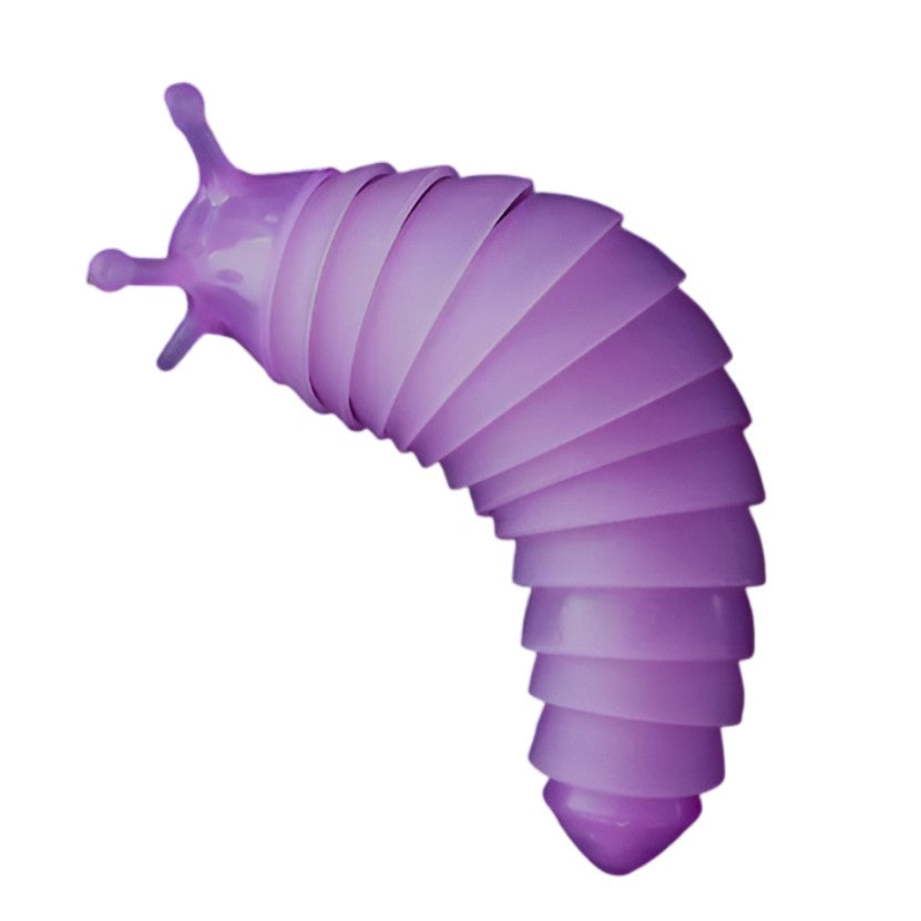 Jucarie Senzoriala Antistres, Omida Curcubeu Flexibila 360 Grade, Plastic Non-Toxic, 11 cm, Mov