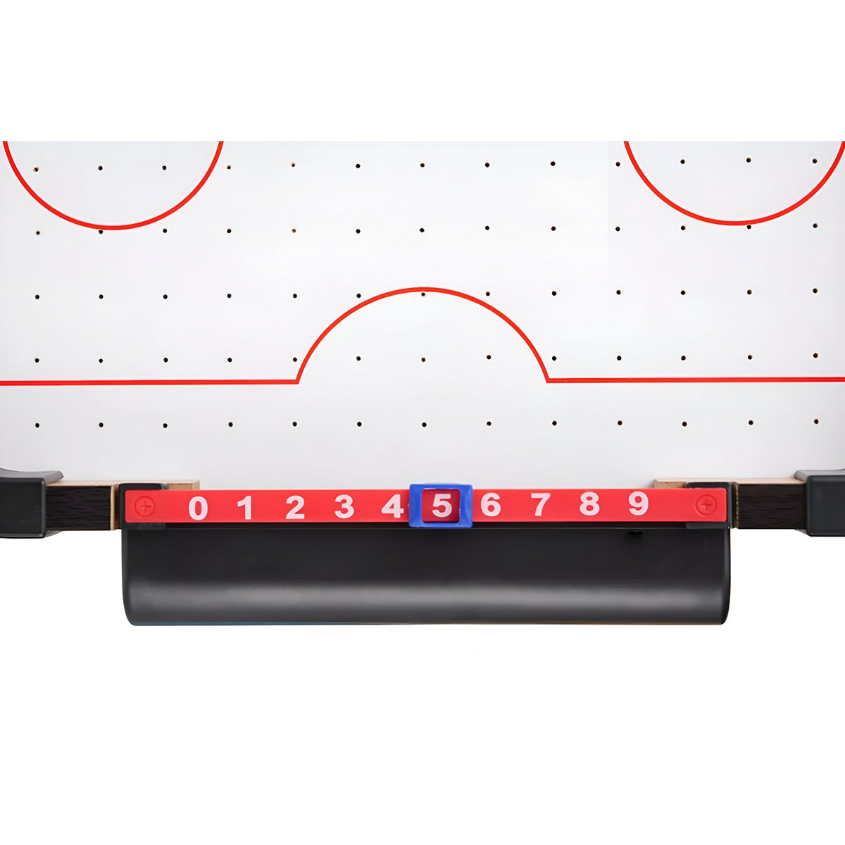 Masa Air Hockey Pentru Copii Si Adulti, Joc De Indemanare Cu Ventilator, Lemn, 2 Pucuri Si 2 Impingatoare, 57x31x9.5 cm, Maro Graffiti