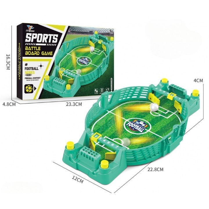 Joc Fotbal De Masa Interactiv Pentru Copii, Mini Masa De Fotbal Cu Tabela Scor Si 2 Mingi Incluse, Dezvoltare Abilitati Motrice, Plastic, 22.8x12x4 cm, Verde