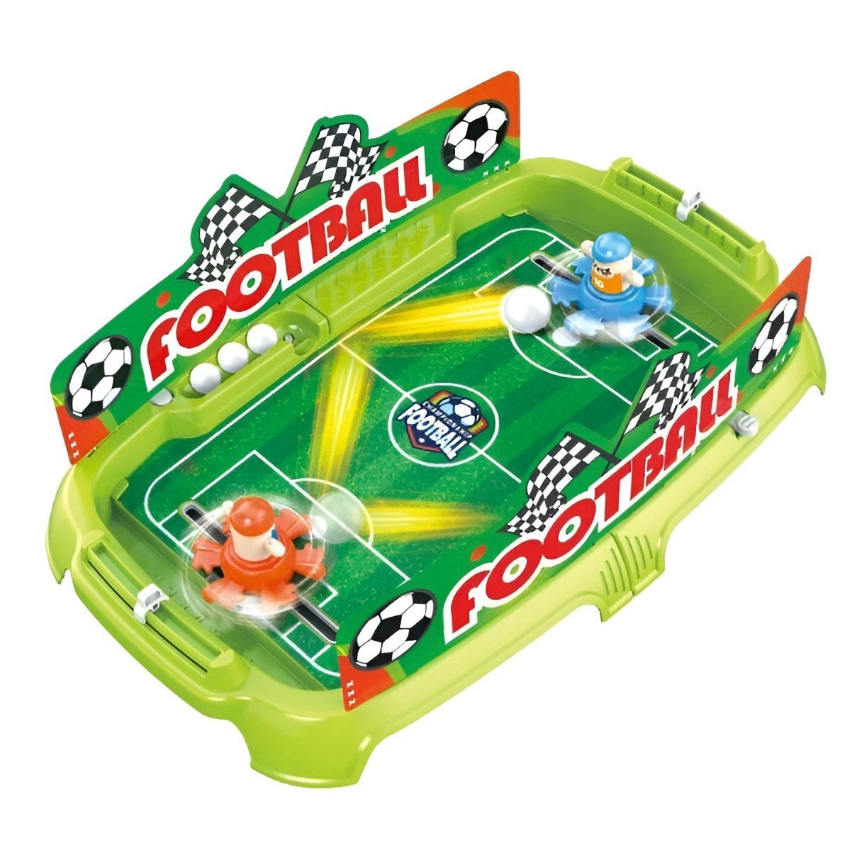 Joc de Masa Interactiv Fotbal pentru Copii, Football Battle Game cu Tabela Scor, Plastic ABS, 4 Mingi Incluse, 40.7x27x14.5 cm, Verde