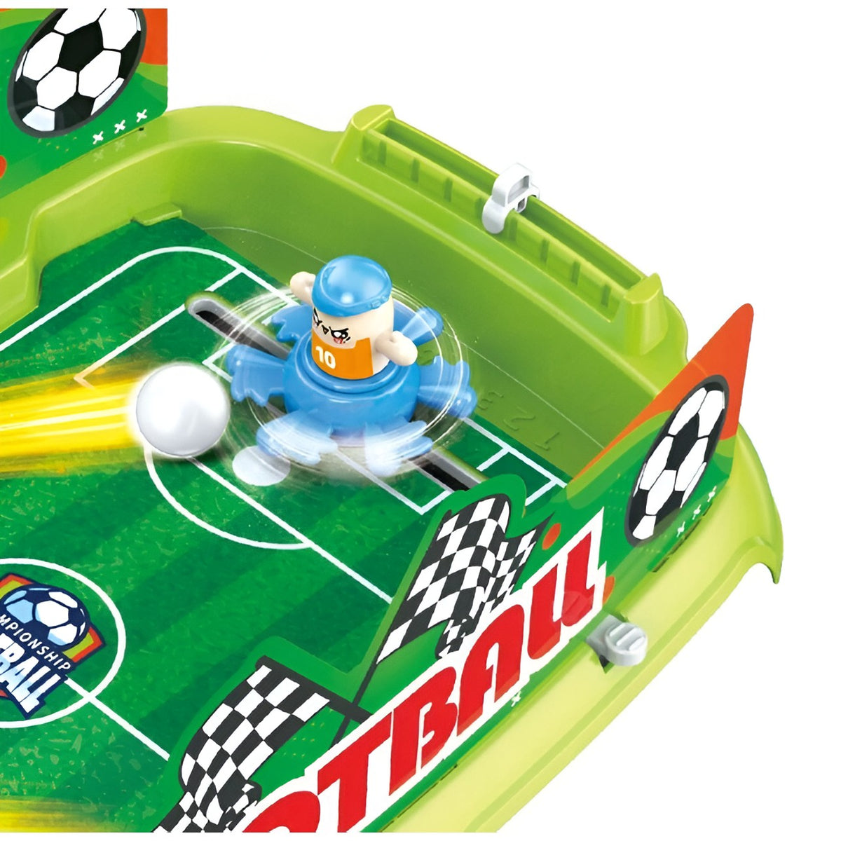 Joc de Masa Interactiv Fotbal pentru Copii, Football Battle Game cu Tabela Scor, Plastic ABS, 4 Mingi Incluse, 40.7x27x14.5 cm, Verde