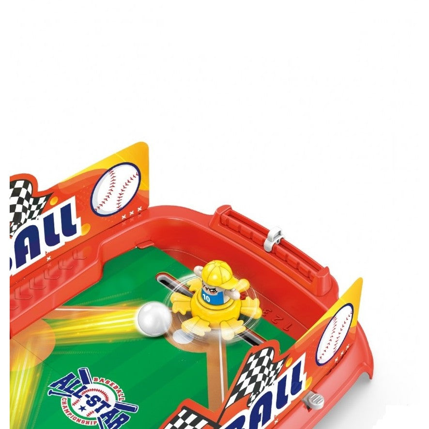 Joc de Masa Interactiv de Baschet, Baseball Battle Game pentru Copii si Familie, Tabela de Scor si 4 Mingi, Plastic, 40.7x27x14.5 cm, Rosu