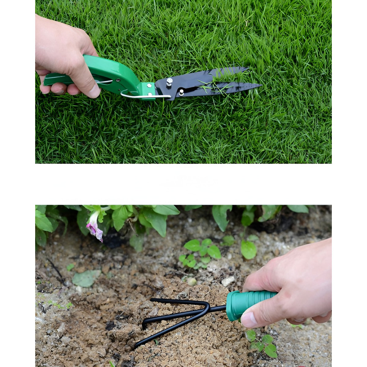 Set 12 Unelte de Gradina pentru Plantare si Ingrijire Plante, Otel A3 si Manere Ergonomice PP, Cutie Depozitare Inclusa, 38 x 29 cm, Verde Deschis