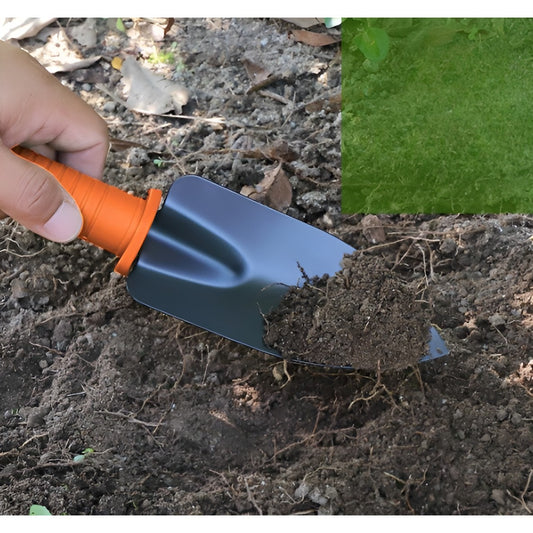 Set Unelte Gradinarit pentru Plantare si Ingrijire Plante, Manere Ergonomice, Otel si PVC, 12 Piese cu Cutie Depozitare, 37x28 cm, Portocaliu/Negru