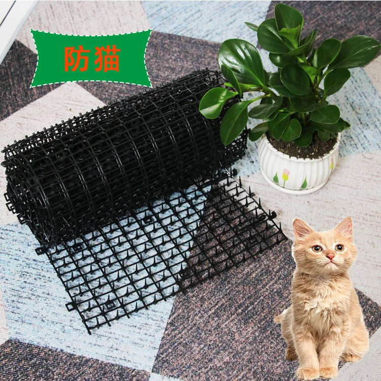 Plasa Protectoare Gradina, Covoras Anti Animale cu Tepi Repelenti, Rola Protectie Balcon si Flori, Plastic Rezistent, 200 x 30 cm, Negru