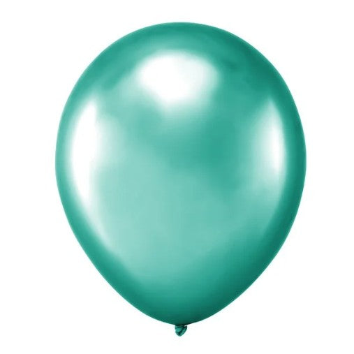 Set 10 Baloane Party Confetti, Mix Baloane Latex Turcoaz și Transparente, Potrivite pentru Aer sau Heliu, Biodegradabile, 25 cm, Turcoaz