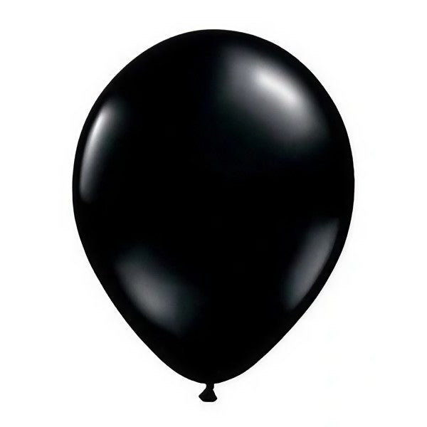Set 10 Baloane Party din Latex, Model Mix cu Confetti, Ideale pentru Petreceri, Compatibile cu Aer sau Heliu, Biodegradabile, Negru si Transparent, 25 cm, 2.2 g