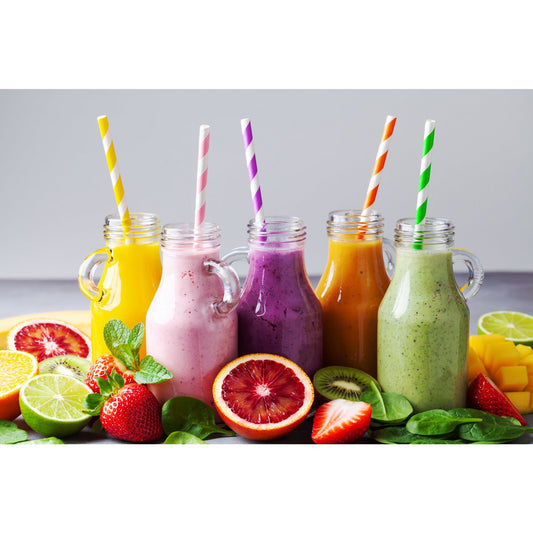 Set Paie din Hartie Biodegradabila, Model cu Dungi pentru Cocktail si Party, Ecologice, 20 cm, Multicolor, 25 Bucati