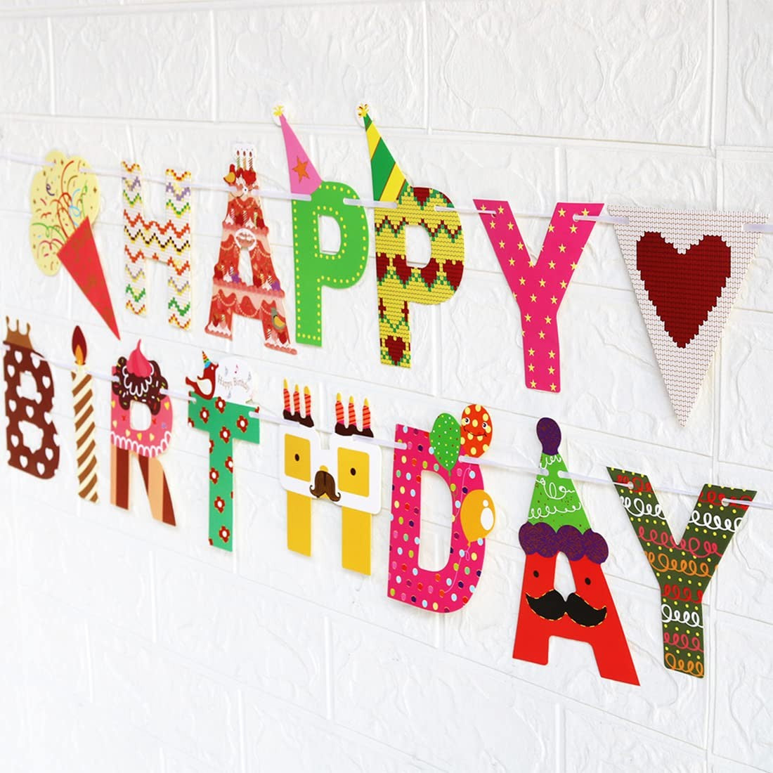 Banner Happy Birthday, Decoratiune Petrecere Tematica Jungle Verde, Material Rezistent, Include Rola de Ata, 100x200 cm, Multicolor