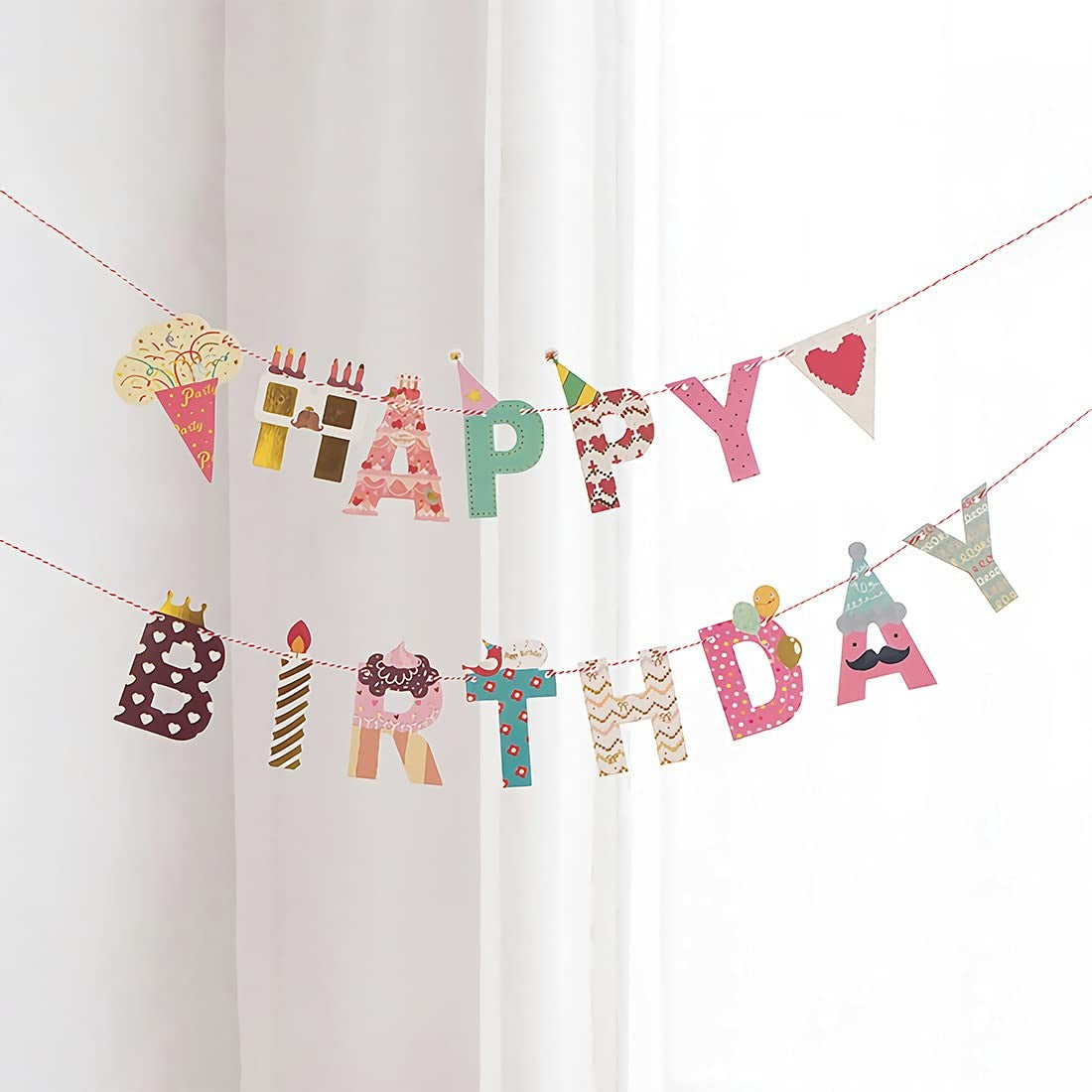 Banner Happy Birthday, Decoratiune Petrecere Tematica Jungle Verde, Material Rezistent, Include Rola de Ata, 100x200 cm, Multicolor