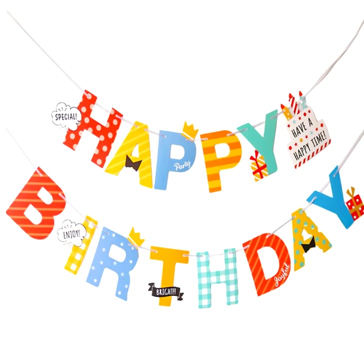 Banner Happy Birthday Tematica Jungle, Decor Aniversare Animale Sălbatice, Material Rezistent, Include Rolă de Ață, Multicolor, 100x200 cm