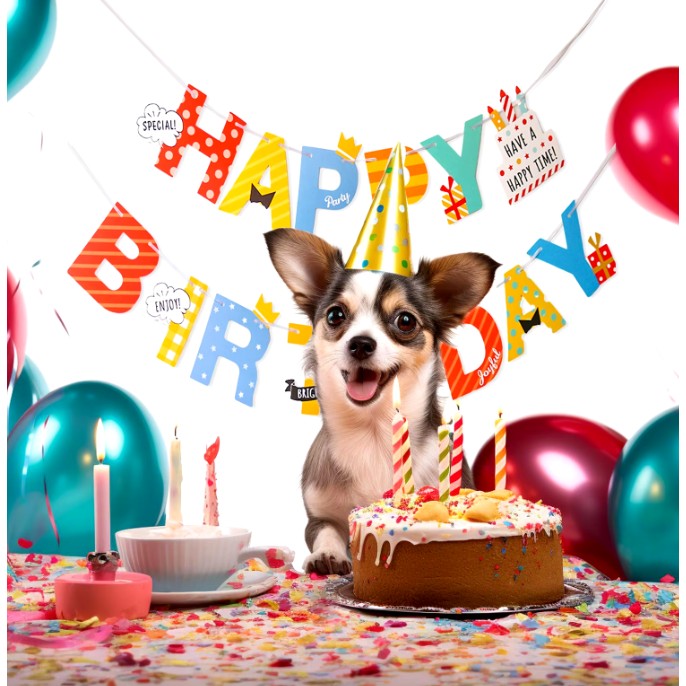 Banner Happy Birthday Tematica Jungle, Decor Aniversare Animale Sălbatice, Material Rezistent, Include Rolă de Ață, Multicolor, 100x200 cm