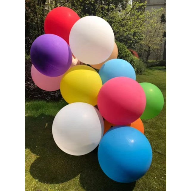 Set 6 Baloane Latex Party Jumbo, Baloane Gigant pentru Petrecere, Biodegradabile, Compatibile Aer sau Heliu, 45 cm, Multicolore