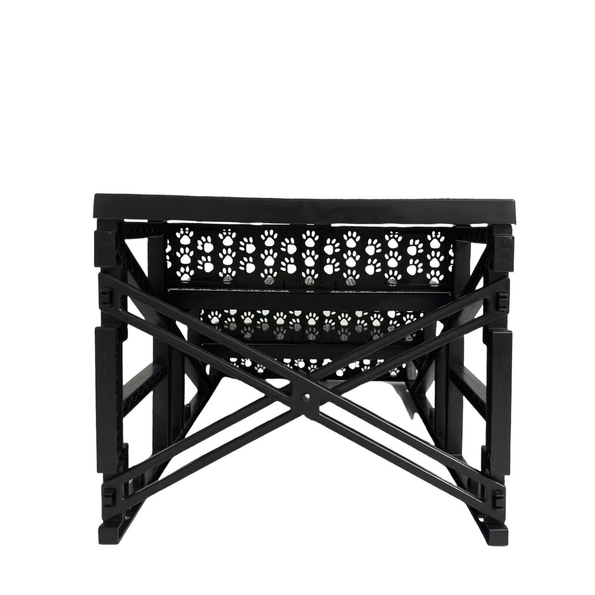 Scara pentru Animale de Companie, 3 Trepte Detasabile pentru Caini si Pisici, Structura PP cu Husa din Plus, 45x35x30 cm, Gri