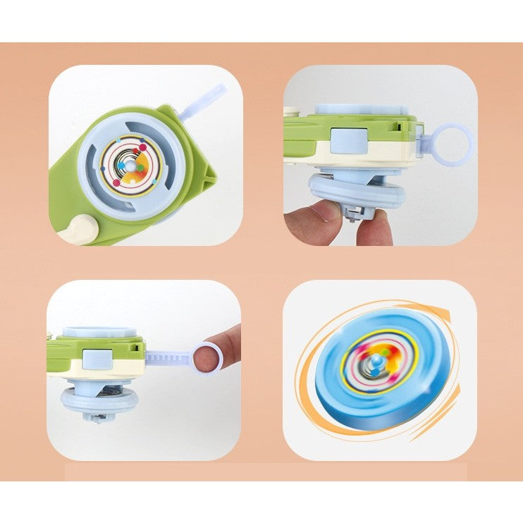 Pix Multifunctional cu Jucarie Titirez Rotativ, Instrument de Scris Interactiv pentru Copii, Material ABS, 5x1.5x17 cm, Verde