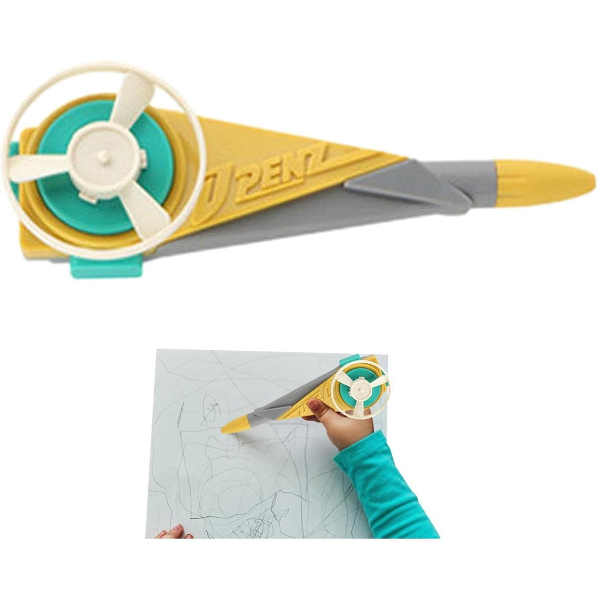 Pix Multifunctional cu Elice, Instrument de Scris si Jucarie Interactiva, Material ABS Durabil, 5 x 1.5 x 17 cm, Multicolor