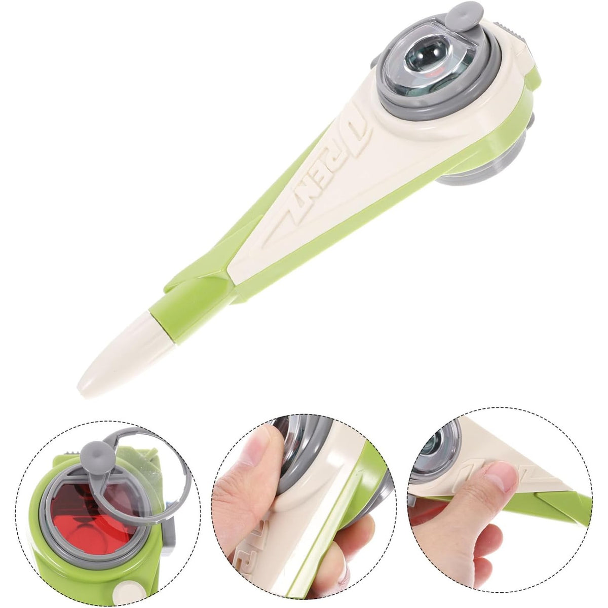 Pix Multifunctional pentru Copii cu Lupa Integrata, Instrument de Scris si Jucarie Creativa, Material ABS Rezistent, Mina 2 mm, Multicolor, 5 x 1.5 x 17 cm