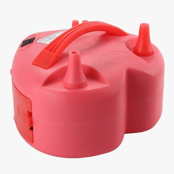 Pompă Electrică pentru Umflat Baloane, Putere 600W, Două Duze de Umflare Rapidă, Design Inimă, Mod Dublu de Funcționare, Plastic PP, Roșu
