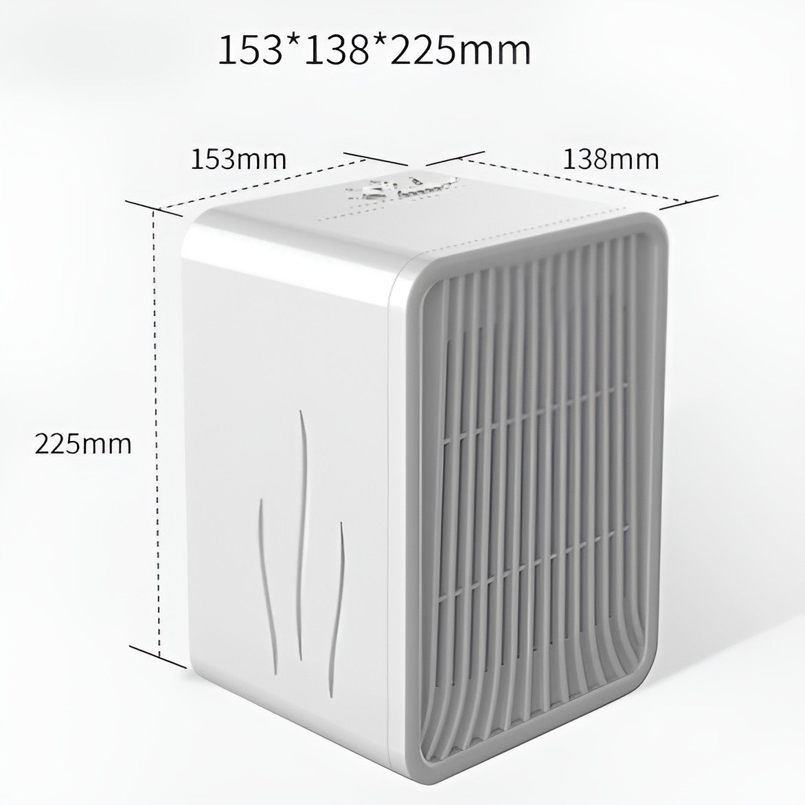 Mini Incalzitor pentru Birou, Aeroterma Portabila cu Functie de Incalzire si Racire, 3 Trepte Putere 1000-1200W, Lumini Indicatoare, Maner Transport, Cablu 1.5 m, 15.3x13.8x22.5 cm, Alb