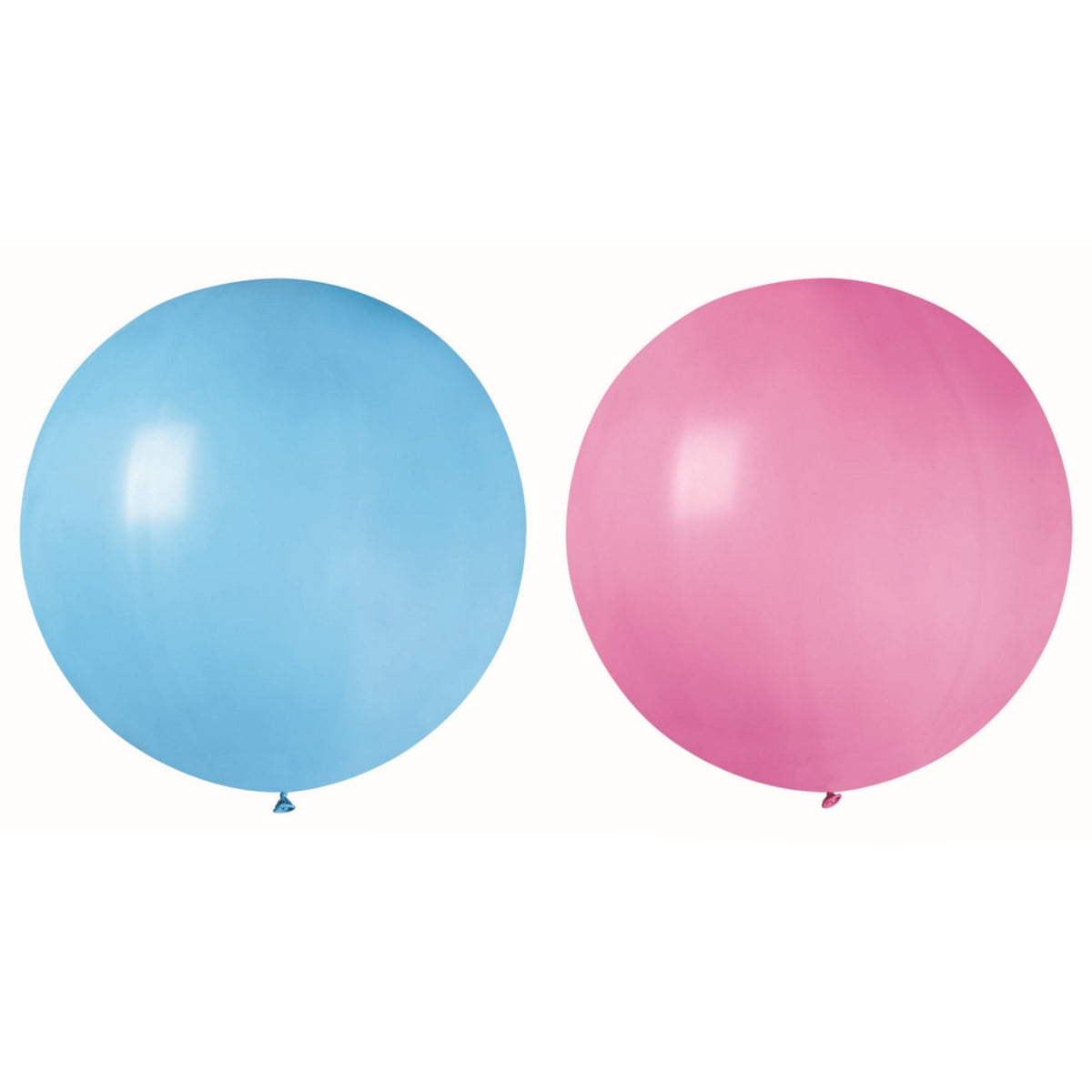 Set 2 Baloane Gigante Party Jumbo, Model Mare pentru Petrecere, Latex Biodegradabil, 90 cm, Roz și Bleu