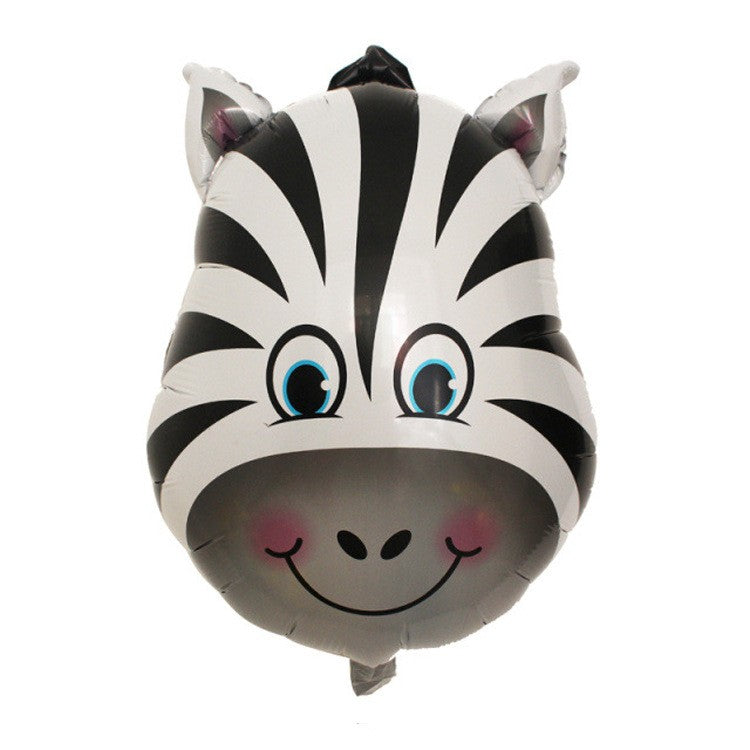 Set 5 Baloane Folie Metalizata, Figurine Animale Salbatice, Compatibile Aer si Heliu, Pai pentru Umflare Inclus, Multicolor, 30 cm