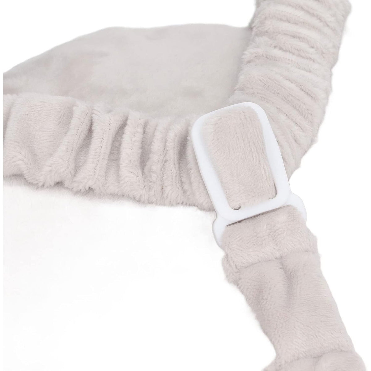 Perna Protectie Cap Bebelusi Tip Rucsac, Tetiera Antireflux din Plus cu Bretele Ajustabile, Design Elefant, Bumbac PP, 33x6x19 cm, Gri