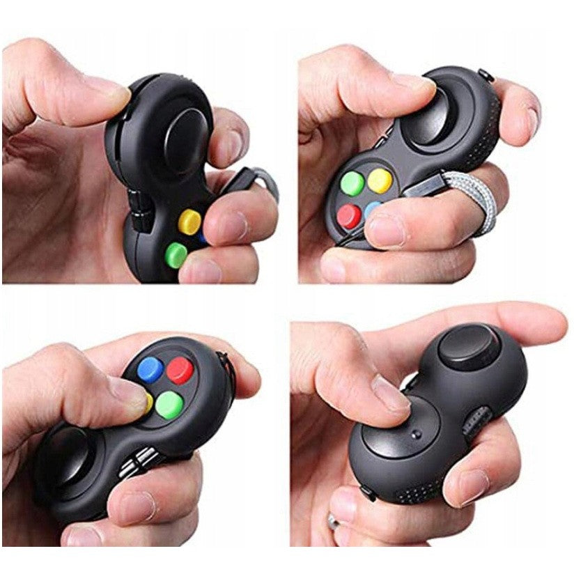 Jucărie Interactivă Fidget Pad Antistres, Funcții Multiple Pentru Concentrare, Plastic Ecologic, 5.5 x 3.5 x 11 cm, Negru