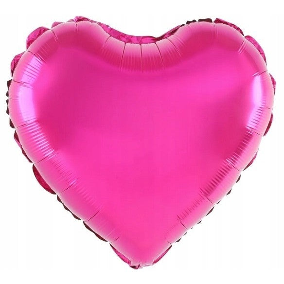 Balon din Folie Metalizata Inima, Figurina Decorativa Tematica Iubire, Umflare Aer sau Heliu, include Pai, 40 cm, Roz
