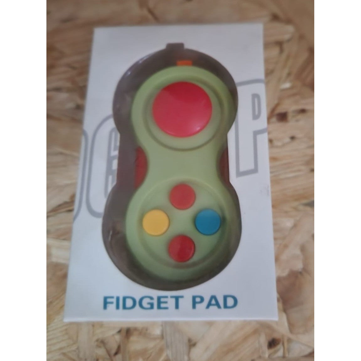 Jucarie Interactiva Antistres Fidget Pad, Functii Multiple, Plastic Ecologic, 5.5 x 3.5 x 11 cm, Verde, +3 Ani