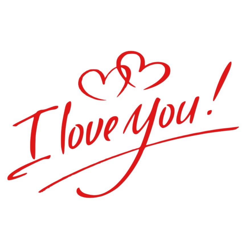 Autocolant Perete I Love You, Sticker Decorativ Tematica Iubire, Vinil Autoadeziv Rezistent UV, Rosu, 21x29 cm