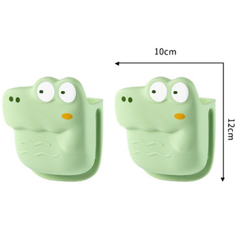 Manusa din Silicon pentru Cuptor si Bucatarie, Protectie Termica Anti-Alunecare pentru Capace si Oale, Design Animat Rezistent la Caldura, 10x12 cm, Verde