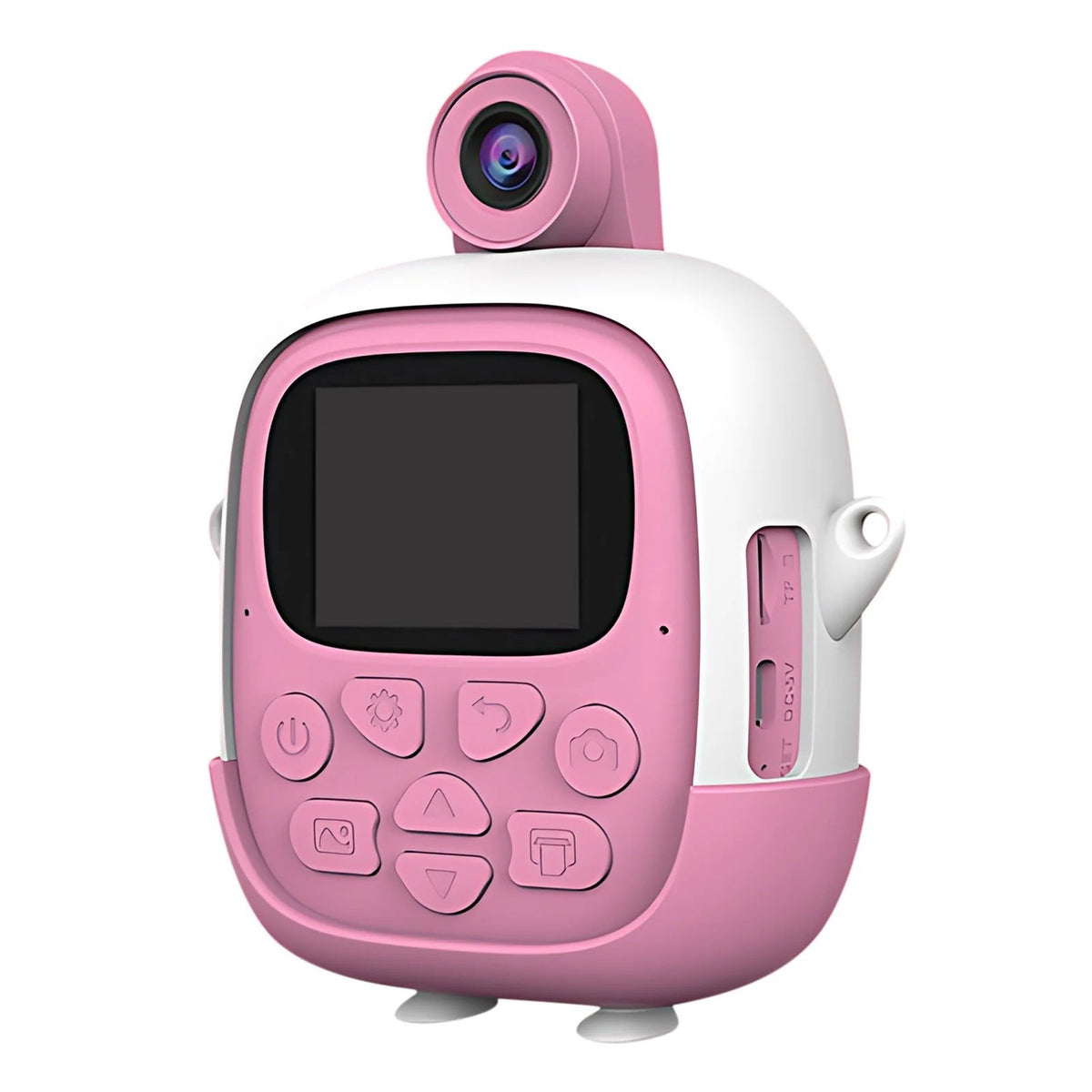 Camera Instantanee pentru Copii cu Functie de Printare Termica, Foto 24MP, Video 1080p, Bluetooth, Selfie, ABS, Model Iepure, Roz