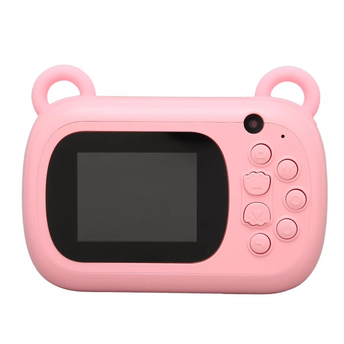 Camera Instantanee pentru Copii, Foto-Video Full HD 1080P, Selfie, Imprimare Termica, Bluetooth, Control APP, Model Iepure Love, ABS si Silicon, Roz