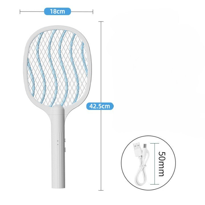Lampa Electrica Impotriva Tantarilor si Insectelor, Dispozitiv Anti-Tantari cu Lumina UV, Reincarcabila prin USB, Grilaj din Aluminiu, 42.5 x 18 x 9.2 cm, Alb