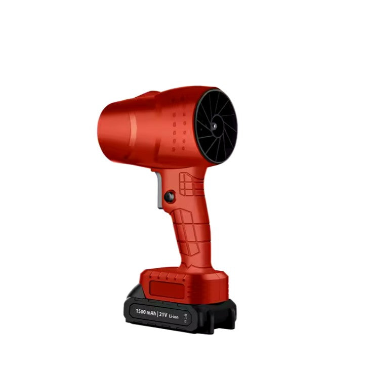 Suflanta de Aer Multifunctionala Portabila, Motor 25000 RPM, pentru Gratar, Auto si Gradina, Design Compact Ergonomic, 21V, include 2 Acumulatori 1500 mAh si Incarcator, Rosu