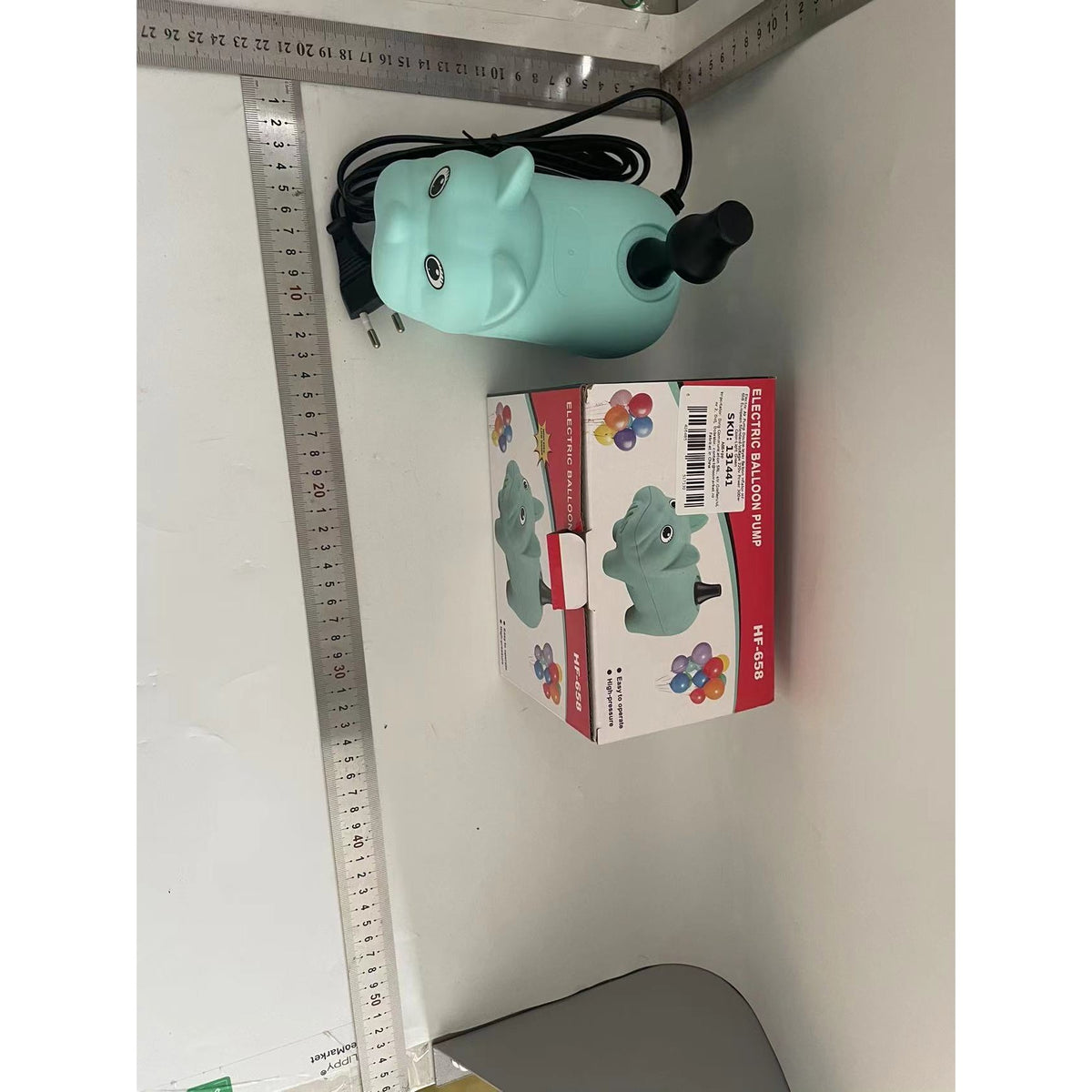 Pompa Electrica de Umflat Baloane, Model Catelus, Putere 300W, O Iesire Aer, Alimentare 220V, Accesorii Petreceri, ABS, Verde