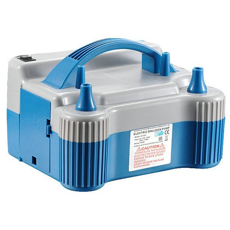 Pompa Electrica de Umflat Baloane, Doua Duze de Umflare, Putere 680W, Compresor Portabil pentru Decoratiuni Petrecere, Tensiune 220V, Plastic, Albastru-Gri