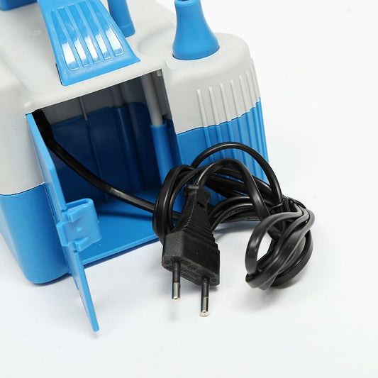Pompa Electrica de Umflat Baloane, Doua Iesiri de Aer, Putere 700W, Portabila, Tensiune 220V, ABS, Albastru-Gri