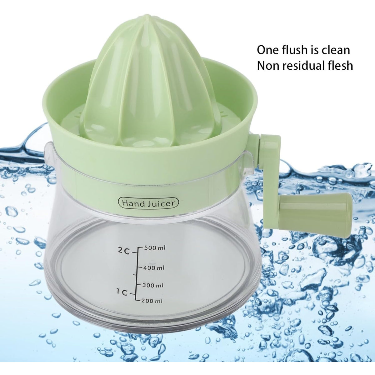 Storcator de Citrice Manual, Design Ergonomic si Rezistent, Plastic Durabil, 16.5x13 cm, Transparent/Verde