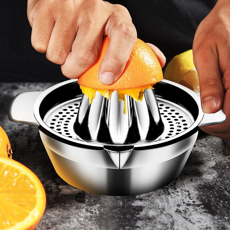 Storcator de Citrice Manual, Presa pentru Fructe, Design Ergonomic, Otel Inoxidabil, 16 x 7 x 13 cm, Argintiu