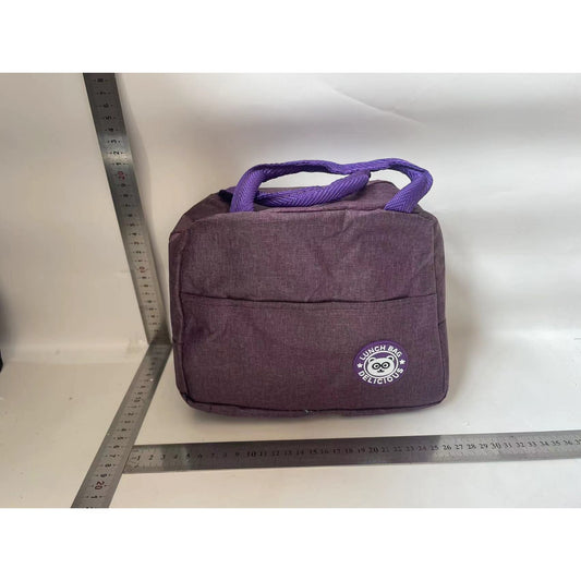 Geanta Termica pentru Pranz, Geanta Izoterma Multifunctionala, Compartimentata si Impermeabila, Material Textil Rezistent, 22x14x19 cm, Mov