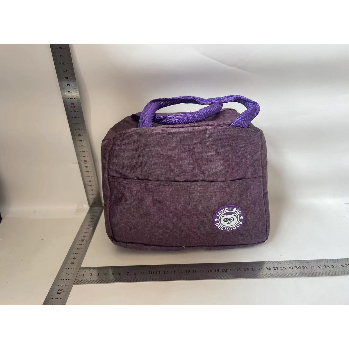Geanta Termica pentru Pranz, Geanta Izoterma Multifunctionala, Compartimentata si Impermeabila, Material Textil Rezistent, 22x14x19 cm, Mov