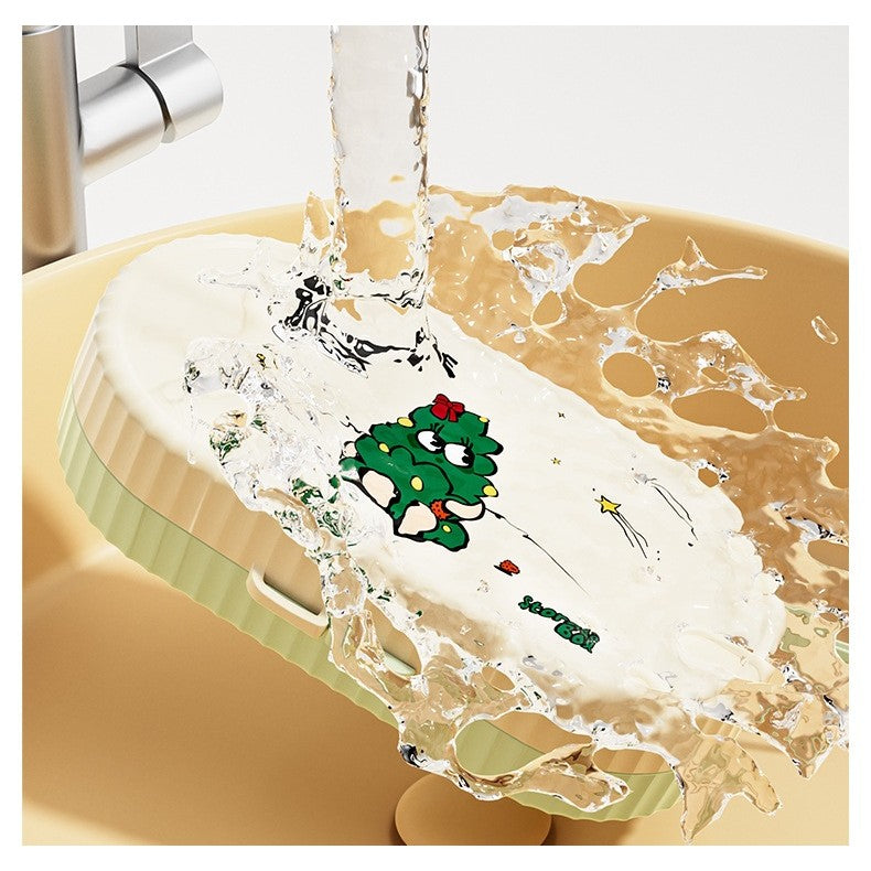 Set Curatare Biberoane si Tetine Portabil, Perii Silicon cu Suport de Uscare si Cutie Depozitare, 7 Piese, Verde, 20 x 9.5 cm
