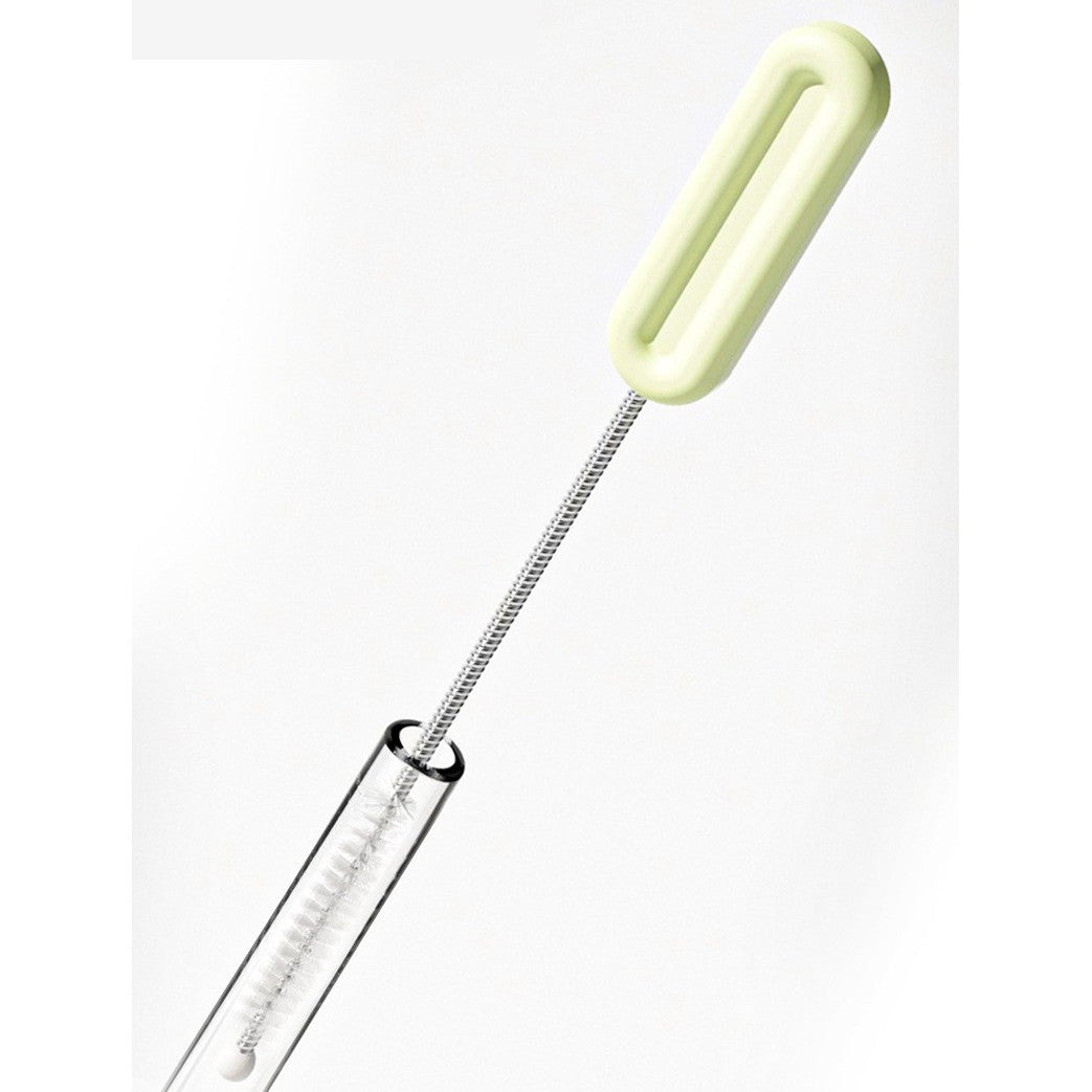 Set Curatare Biberoane si Suzete cu Peri din Silicon, Kit Portabil pentru Spalat si Uscat cu Statie de Scurgere, Roz, 7 Piese
