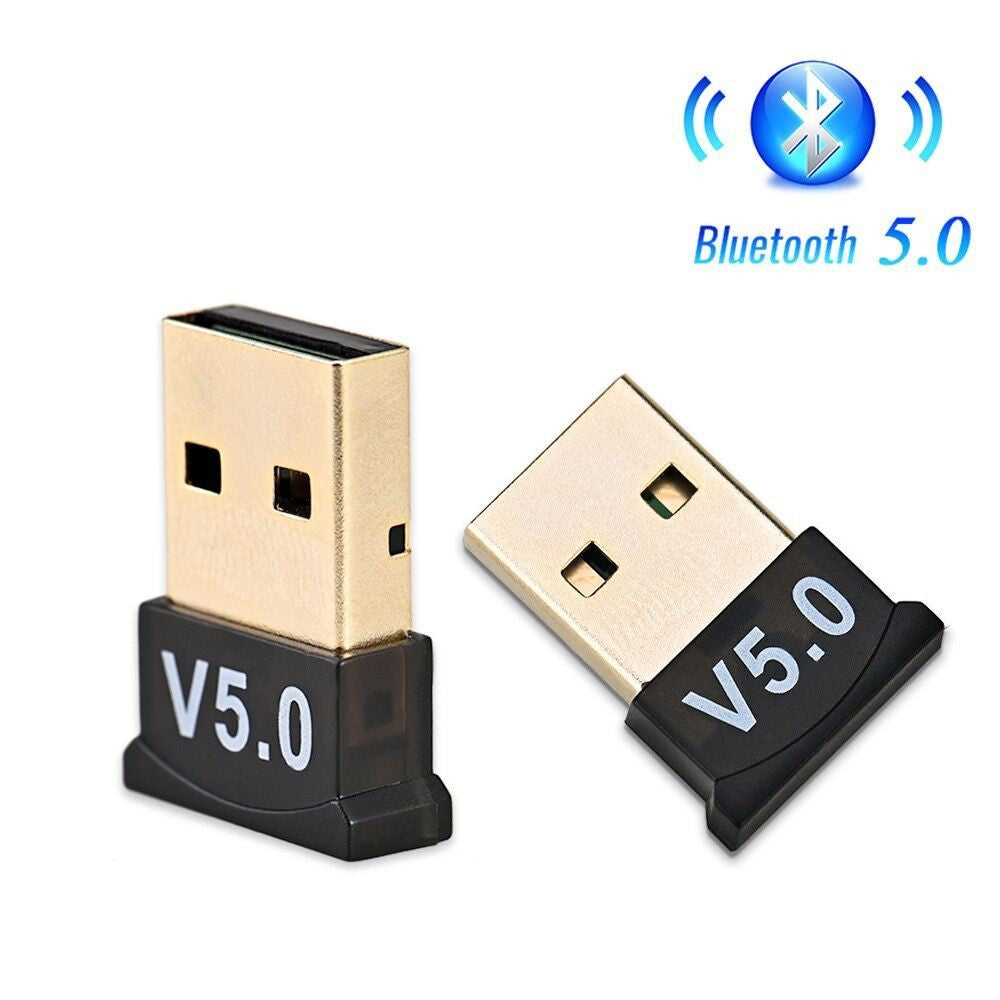 Adaptor Bluetooth 5.0 Wireless pentru PC si Laptop, Interfata USB, Viteza 20 Mbps, Raza de Actiune 10-20 m, Negru