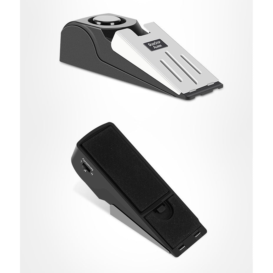 Opritor Pentru Usa Cu Alarma, Senzor Securitate 120dB, 3 Trepte Sensibilitate, Baza Antialunecare, Functionare Baterii, 14x4.5x4 cm, Negru
