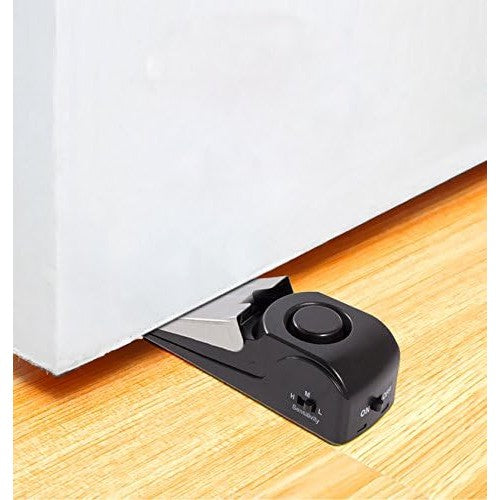 Opritor Pentru Usa Cu Alarma, Senzor Securitate 120dB, 3 Trepte Sensibilitate, Baza Antialunecare, Functionare Baterii, 14x4.5x4 cm, Negru