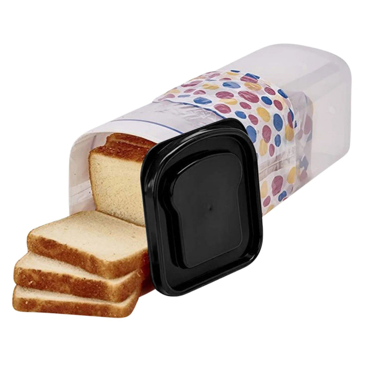 Cutie Depozitare Paine, Cutie pentru Prospetime Indelungata, Capacitate 5 Litri, Plastic Rezistent, 34 x 13 x 13 cm, Negru