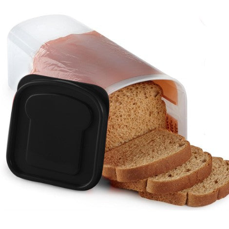 Cutie Depozitare Paine, Cutie pentru Prospetime Indelungata, Capacitate 5 Litri, Plastic Rezistent, 34 x 13 x 13 cm, Negru